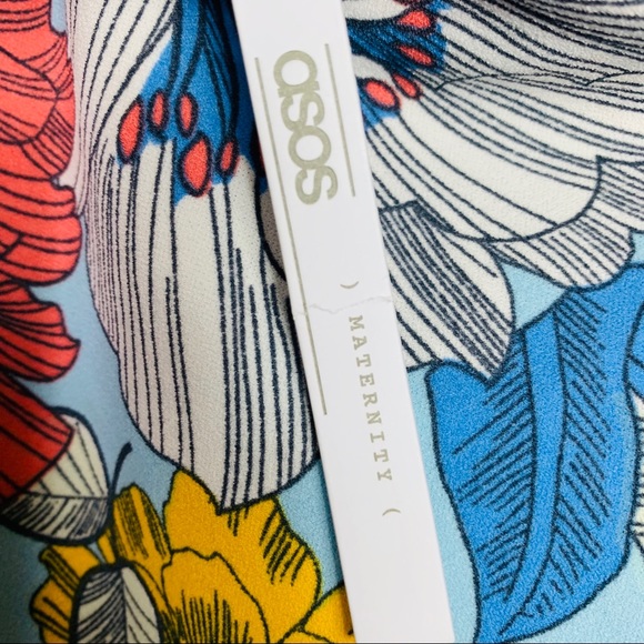 NEW ASOS Maternity Floral One Shoulder Dress - Picture 5 of 7